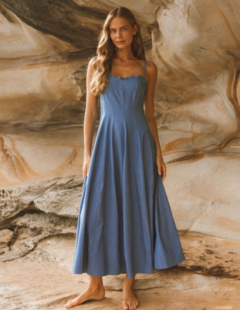 Load image into Gallery viewer, Ebby &amp; I denim dress
