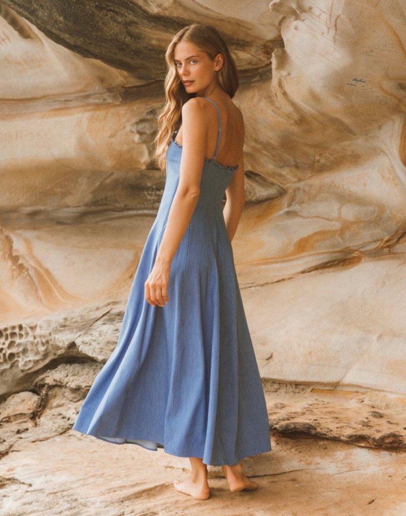 Load image into Gallery viewer, Ebby &amp; I denim dress
