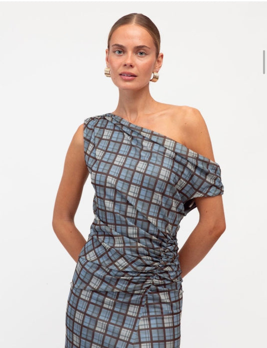 White Closet plaid Dress