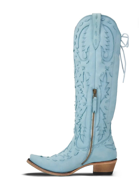 LANE Boots REVERIE KNEE HIGH CORSET - POWDER BLUE