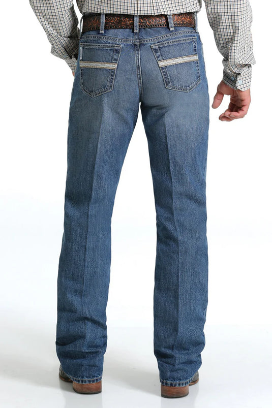 Cinch Mens Relaxed Fit White Label Jeans - Medium Stonewash