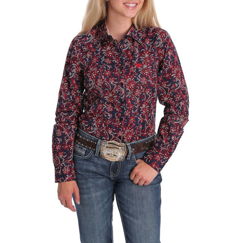 Womens Cinch patterned long sleeve