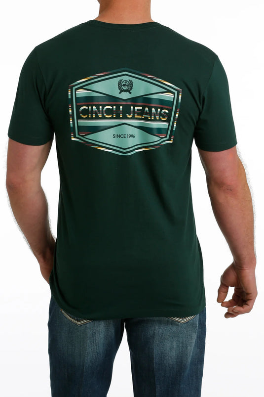 Cinch Mens Green Jeans Tee