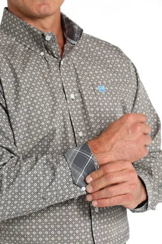 Load image into Gallery viewer, Men&#39;s Medallion Print Long Sleeve Western Shirt
